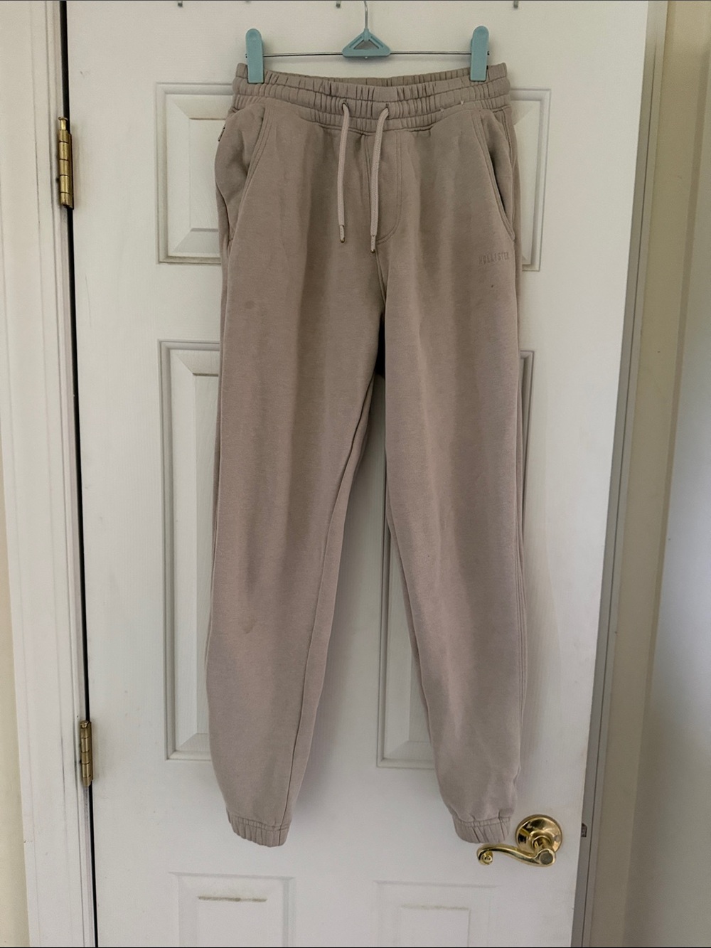 Hollister Tan Beige Jogger Sweatpants